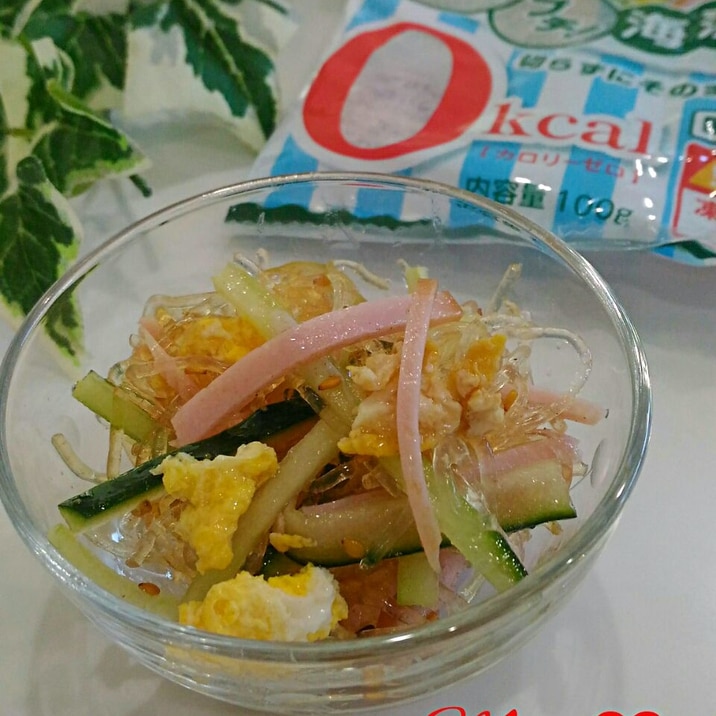 簡単すぐ出来る!!海藻麺でプチプチ春雨サラダ風